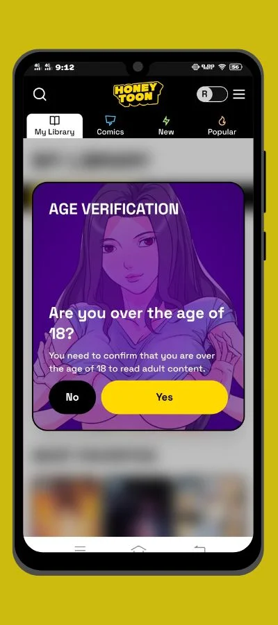 Honeytoon Age Confirmation